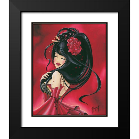 Preciously Lilou Black Modern Wood Framed Art Print with Double Matting by Rhumeur, Aurelie