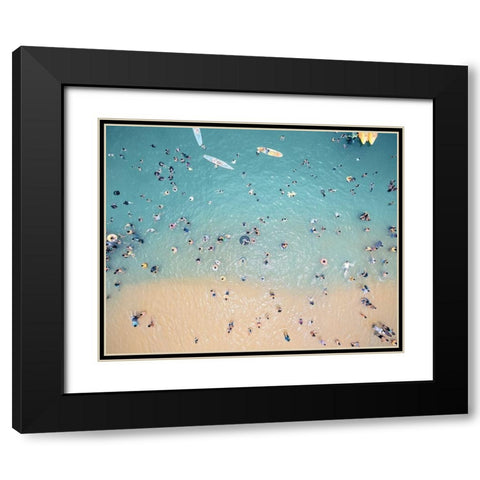 Au bain Black Modern Wood Framed Art Print with Double Matting by Braun Studio