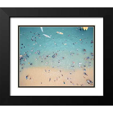 Au bain Black Modern Wood Framed Art Print with Double Matting by Braun Studio