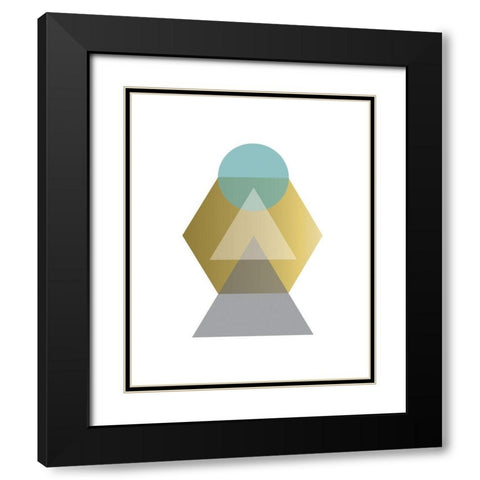 Art Deco 1 Black Modern Wood Framed Art Print with Double Matting by Braun Studio