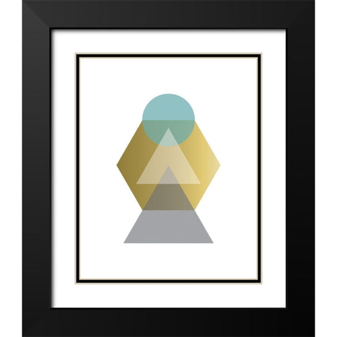 Art Deco 1 Black Modern Wood Framed Art Print with Double Matting by Braun Studio