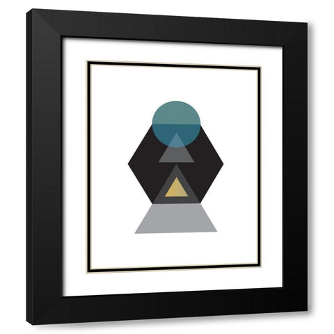 Art Deco 2 Black Modern Wood Framed Art Print with Double Matting by Braun Studio