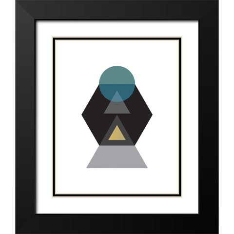 Art Deco 2 Black Modern Wood Framed Art Print with Double Matting by Braun Studio
