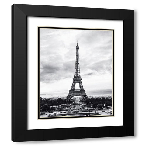 Tour Eiffel Black Modern Wood Framed Art Print with Double Matting by Braun Studio