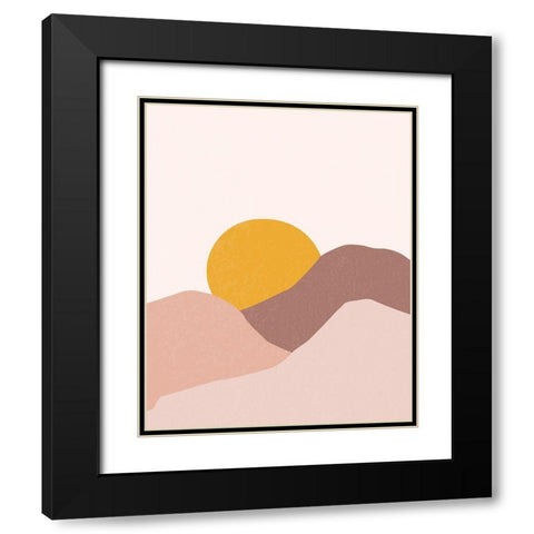 Terre de Feu I Black Modern Wood Framed Art Print with Double Matting by BRAUN Studio