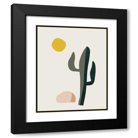 DÃ©sert 2 Black Modern Wood Framed Art Print with Double Matting by BRAUN Studio