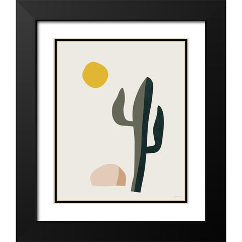 DÃ©sert 2 Black Modern Wood Framed Art Print with Double Matting by BRAUN Studio