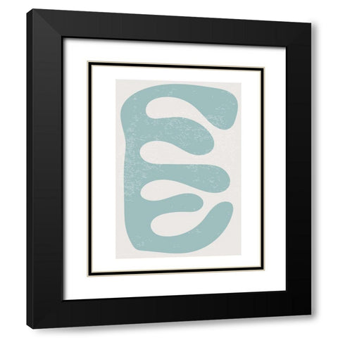 Feuille 1 Black Modern Wood Framed Art Print with Double Matting by BRAUN Studio