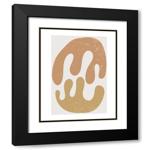 Feuille 2 Black Modern Wood Framed Art Print with Double Matting by BRAUN Studio