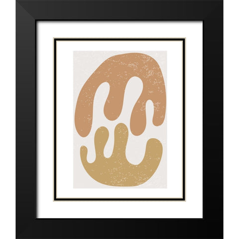 Feuille 2 Black Modern Wood Framed Art Print with Double Matting by BRAUN Studio