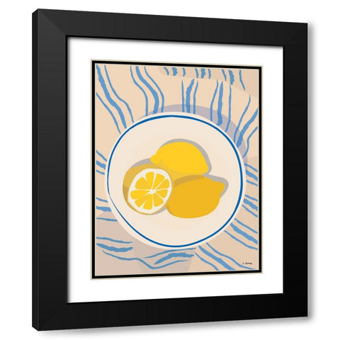 Dubussy - Citrons dete Black Modern Wood Framed Art Print with Double Matting by Dubussy