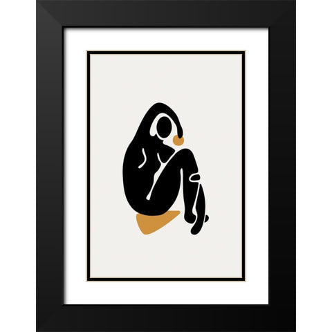Braun Studio - Silhouette graphique Black Modern Wood Framed Art Print with Double Matting by Braun Studio