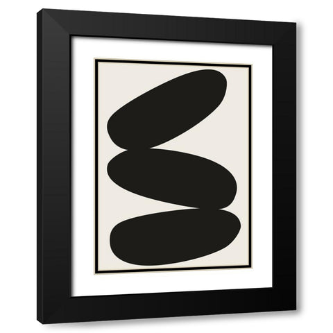 Braun Studio - Galets Black Modern Wood Framed Art Print with Double Matting by Braun Studio