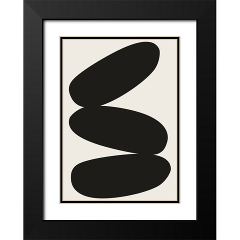 Braun Studio - Galets Black Modern Wood Framed Art Print with Double Matting by Braun Studio