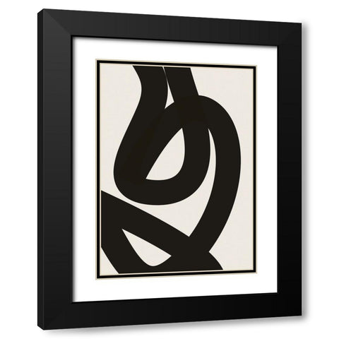 Braun Studio - Lignes abstraites 1 Black Modern Wood Framed Art Print with Double Matting by Braun Studio