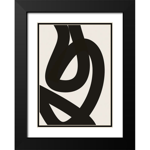 Braun Studio - Lignes abstraites 1 Black Modern Wood Framed Art Print with Double Matting by Braun Studio