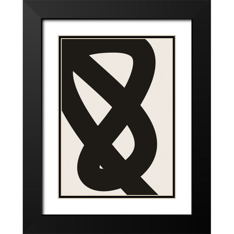 Braun Studio - Lignes abstraites 2 Black Modern Wood Framed Art Print with Double Matting by Braun Studio