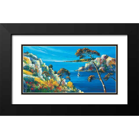 La baie tranquille Black Modern Wood Framed Art Print with Double Matting by Keiflin, Roger