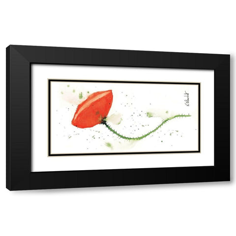 Coquelicot solo I Black Modern Wood Framed Art Print with Double Matting by Blanchet, Karl