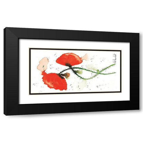 Parade coquelicots II Black Modern Wood Framed Art Print with Double Matting by Blanchet, Karl