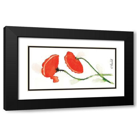Parade coquelicots III Black Modern Wood Framed Art Print with Double Matting by Blanchet, Karl
