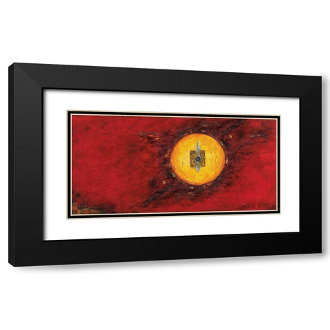 Rouge solaire Black Modern Wood Framed Art Print with Double Matting by Arthure