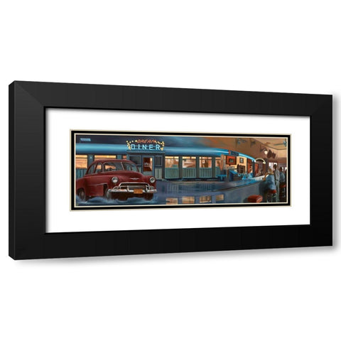 Dream Dinner Black Modern Wood Framed Art Print with Double Matting by Le Clanche, Sophie