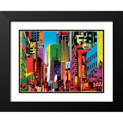 Broadway II Black Modern Wood Framed Art Print with Double Matting by Potron, Geraldine