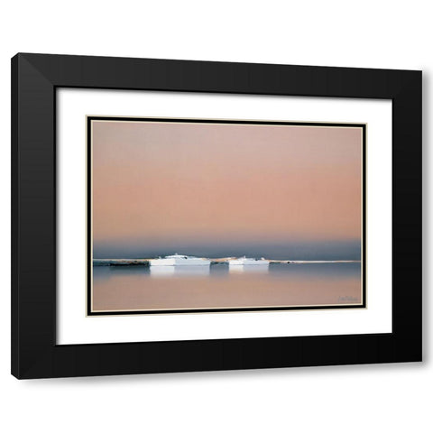 Reflets du matin Black Modern Wood Framed Art Print with Double Matting by Doutreleau