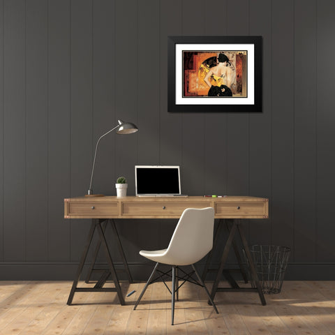 Desir accorde Black Modern Wood Framed Art Print with Double Matting by Graux, David