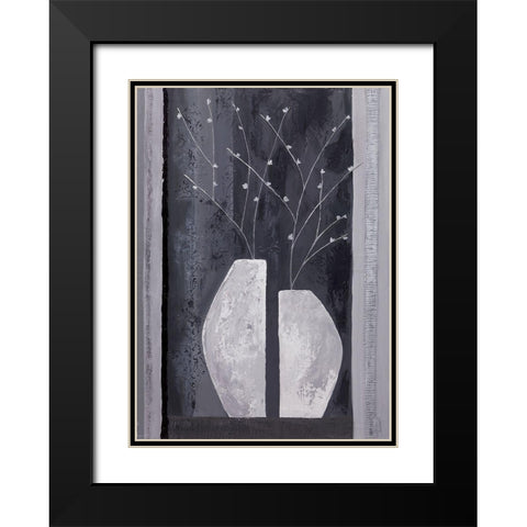 Contraste I Black Modern Wood Framed Art Print with Double Matting by Romanelli, Karine