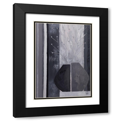 Contraste II Black Modern Wood Framed Art Print with Double Matting by Romanelli, Karine