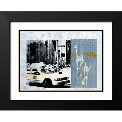 Liberty Black Modern Wood Framed Art Print with Double Matting by Allard, Daniele