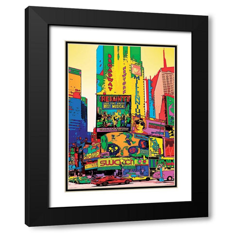 Millenium NYC Black Modern Wood Framed Art Print with Double Matting by Potron, Geraldine