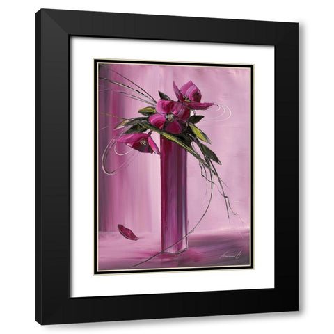 Bouquet violet I Black Modern Wood Framed Art Print with Double Matting by Tramoni, Oliver