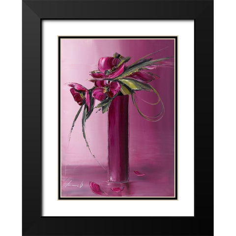 Bouquet violet II Black Modern Wood Framed Art Print with Double Matting by Tramoni, Oliver