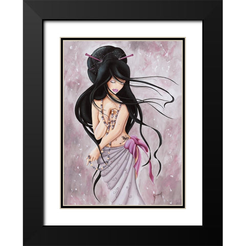Lilou Jewel Black Modern Wood Framed Art Print with Double Matting by Rhumeur, Aurelie