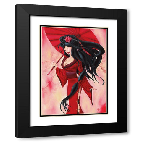 Lilou San Black Modern Wood Framed Art Print with Double Matting by Rhumeur, Aurelie