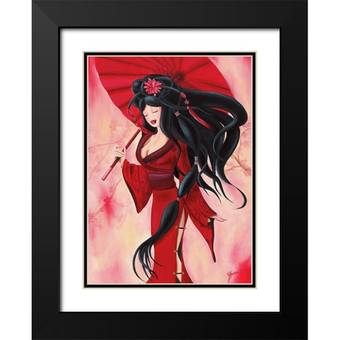 Lilou San Black Modern Wood Framed Art Print with Double Matting by Rhumeur, Aurelie