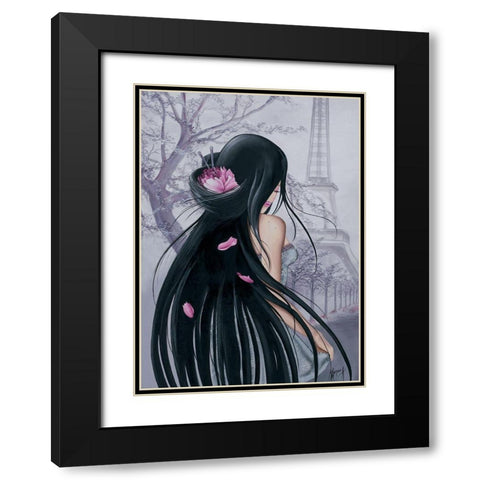 Melo Lilou in Paris I Black Modern Wood Framed Art Print with Double Matting by Rhumeur, Aurelie