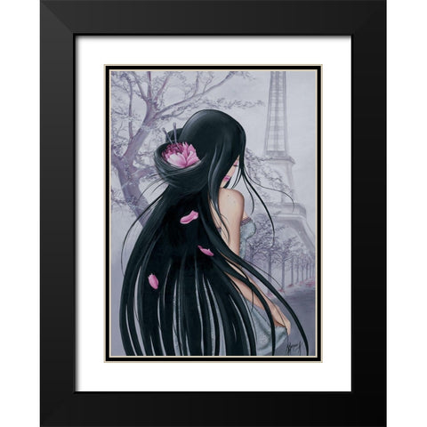 Melo Lilou in Paris I Black Modern Wood Framed Art Print with Double Matting by Rhumeur, Aurelie