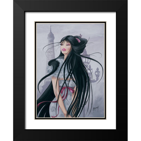 Melo Lilou in Paris II Black Modern Wood Framed Art Print with Double Matting by Rhumeur, Aurelie