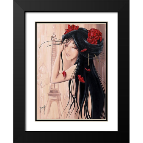Lilou Paris et romance II Black Modern Wood Framed Art Print with Double Matting by Rhumeur, Aurelie