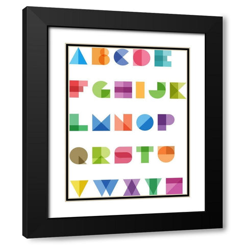 AbÃ©cÃ©daire Black Modern Wood Framed Art Print with Double Matting by Braun Studio