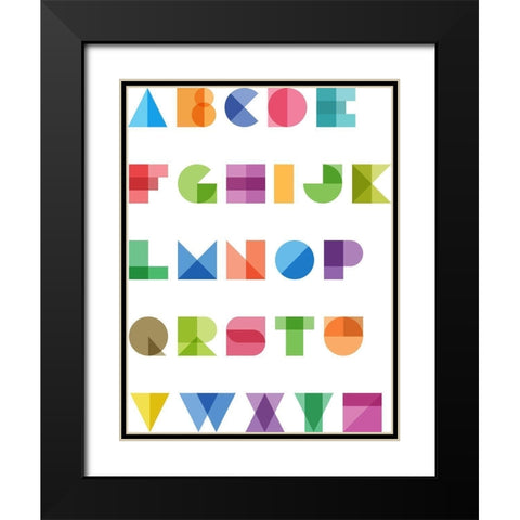 AbÃ©cÃ©daire Black Modern Wood Framed Art Print with Double Matting by Braun Studio