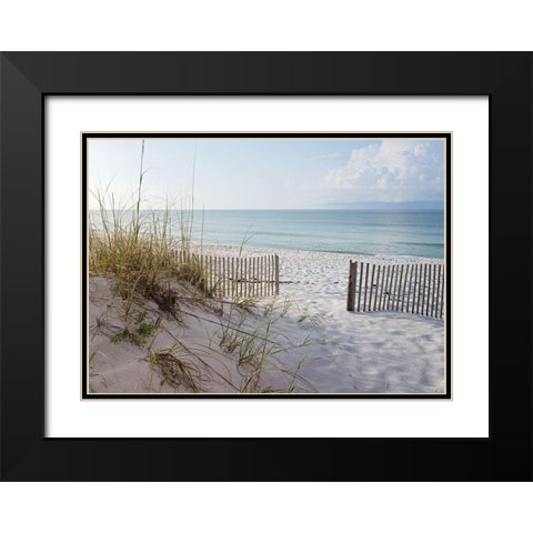 Plage 12 Black Modern Wood Framed Art Print with Double Matting by Braun Studio