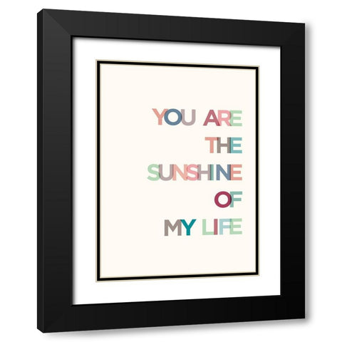 Sunshine Black Modern Wood Framed Art Print with Double Matting by Braun Studio