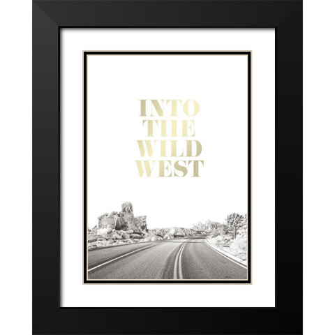 Wild West Black Modern Wood Framed Art Print with Double Matting by Braun Studio
