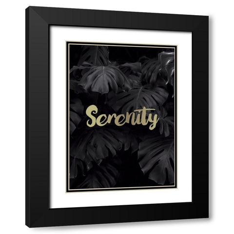 Serenity Black Modern Wood Framed Art Print with Double Matting by Braun Studio