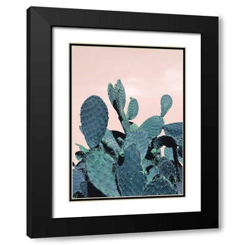 Cactus Raquettes Black Modern Wood Framed Art Print with Double Matting by Braun Studio